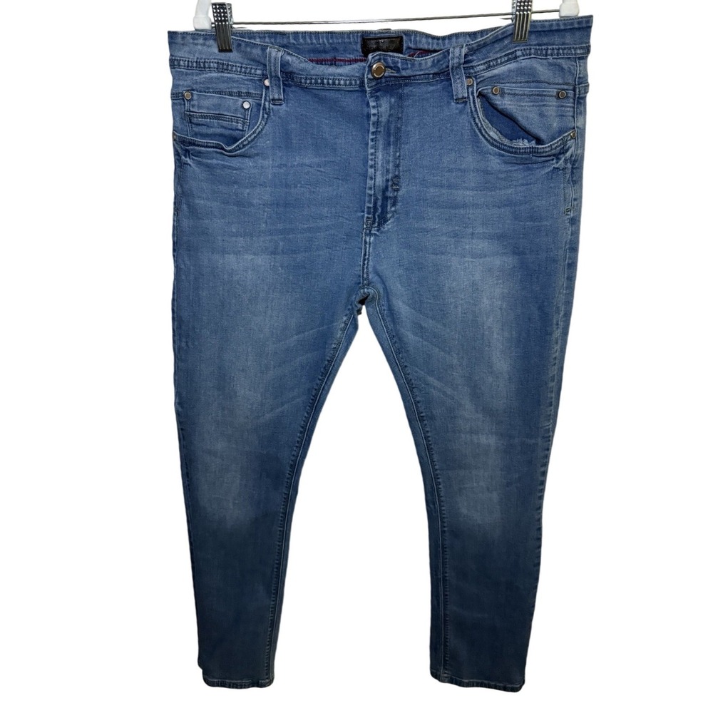 Steve's Jeans Denim Pants Men 40/32 Blue Slim Tapered Medium Wash